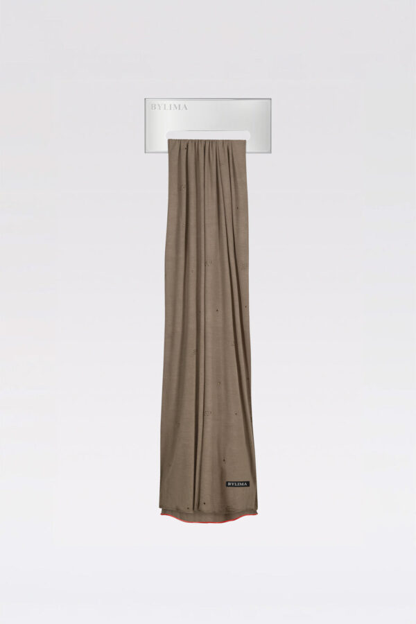Initials scarf 'Light brown'