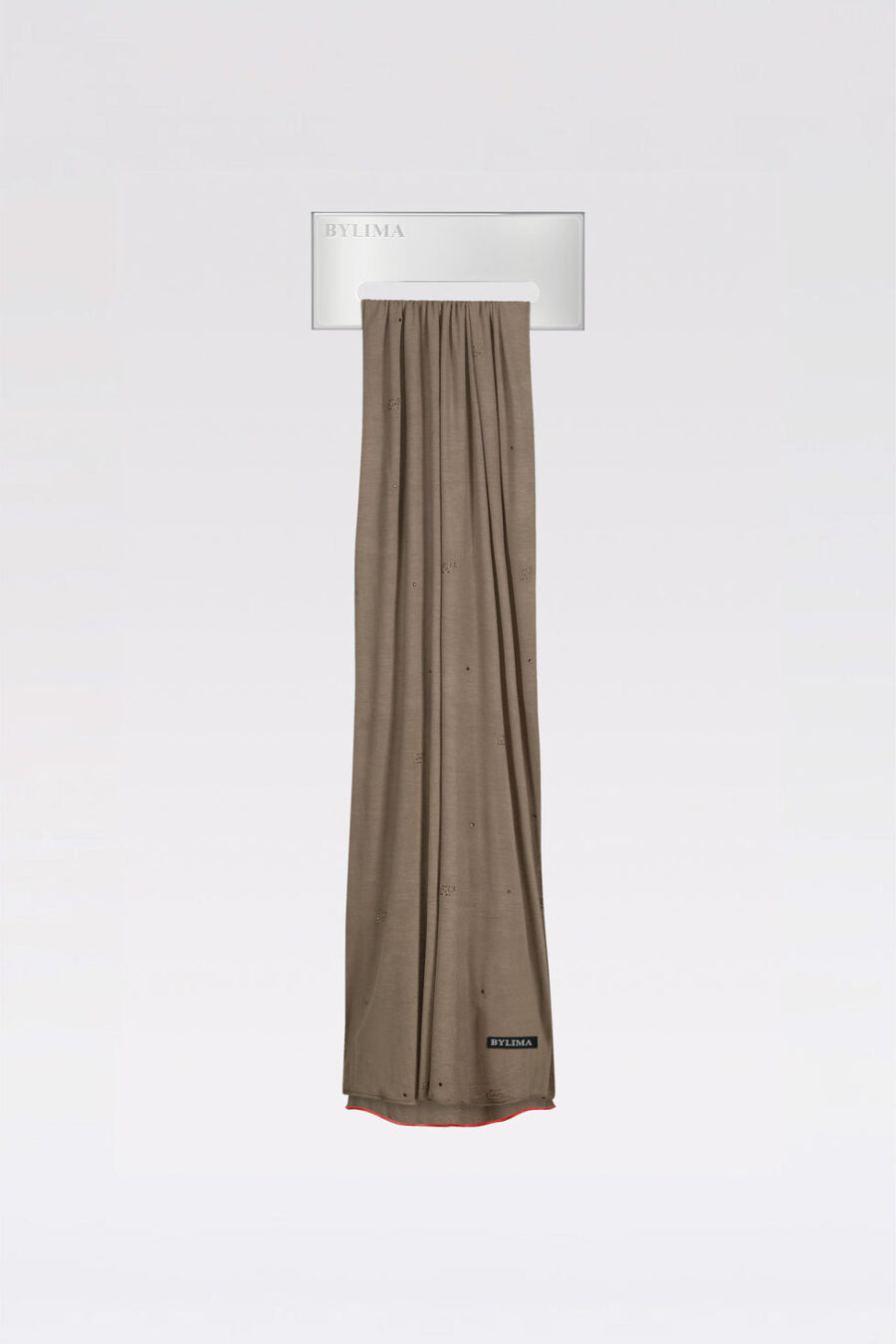 Initials scarf 'Light brown'