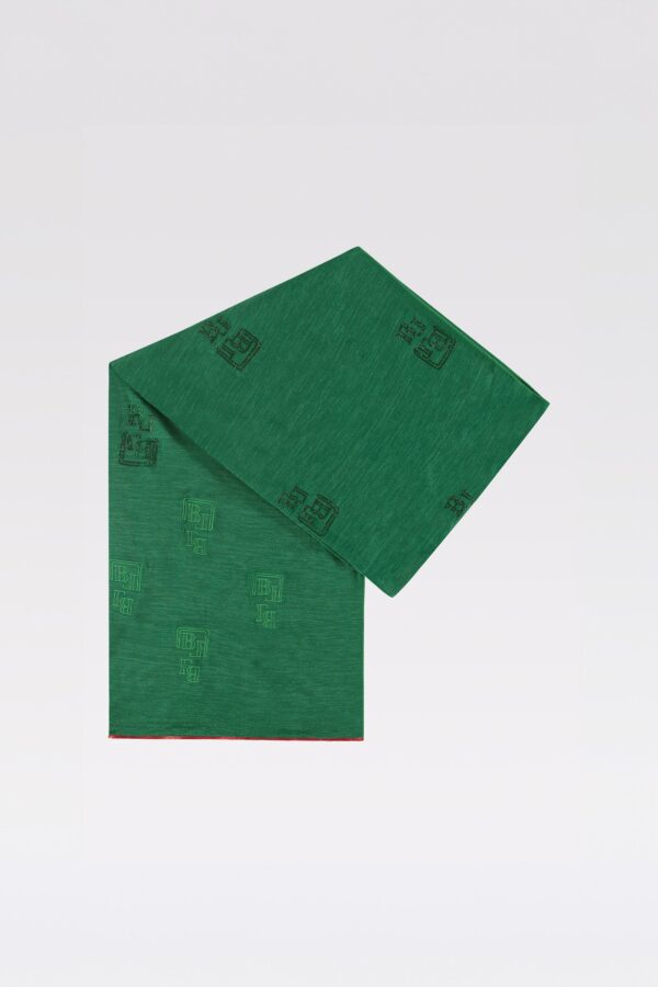 BYLIMARED MONOGRAM SCARF 'GREEN'
