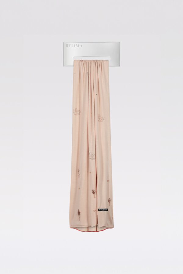 DIAMOND PENDANT SCARF 'LIGHT SALMON'