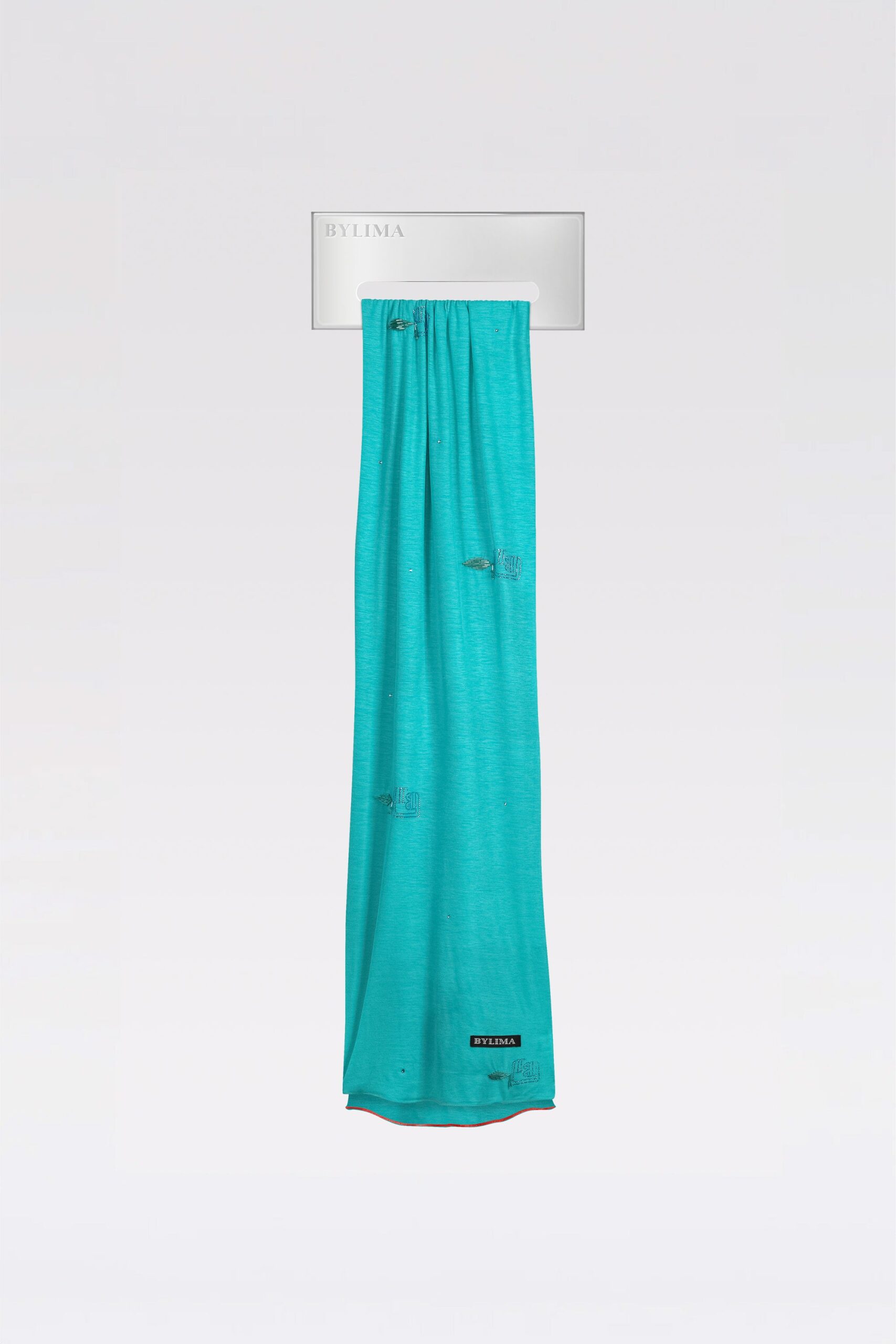 Diamond pendant scarf 'Ocean blue' - Image 4