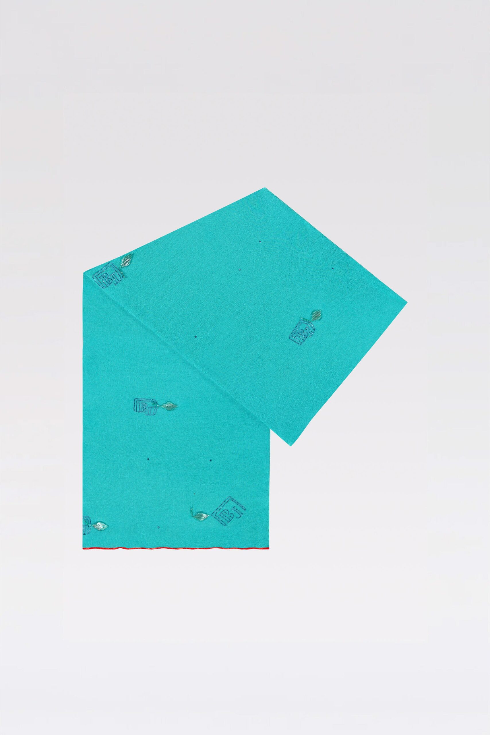 Diamond pendant scarf 'Ocean blue' - Image 2