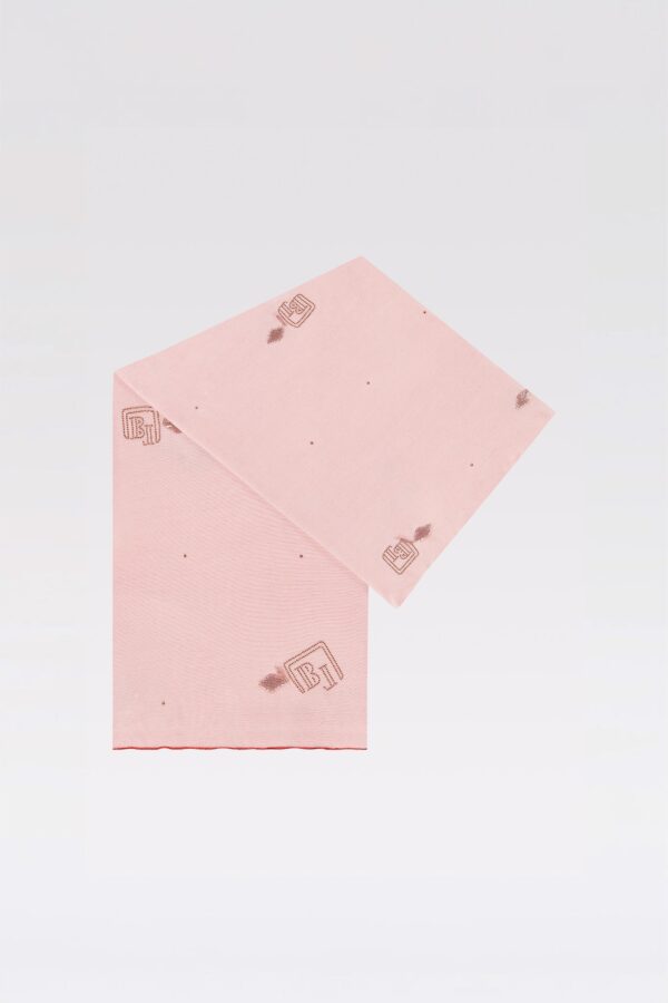 Diamond pendant scarf 'Pastel pink'