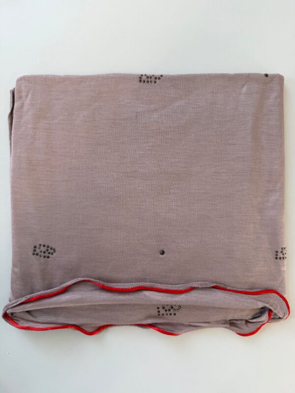 Initials scarf 'rose brown'