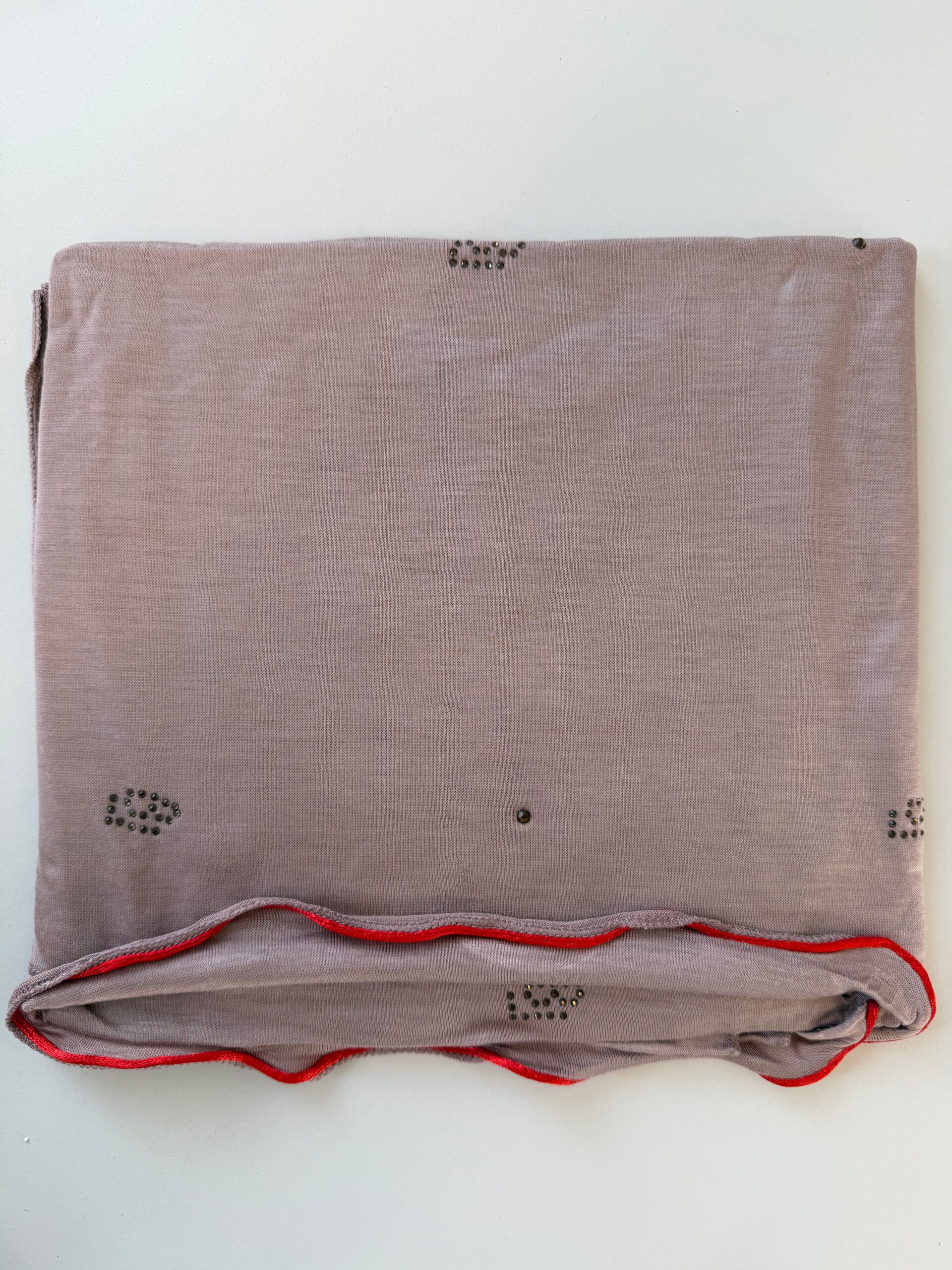 Initials scarf 'rose brown'