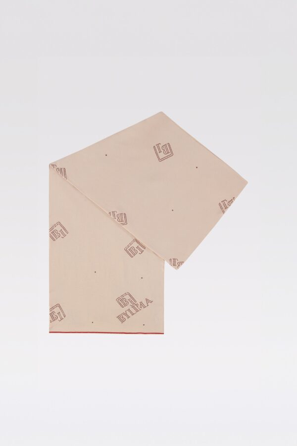 MONOSTAMP SCARF 'BEIGE/PINK'
