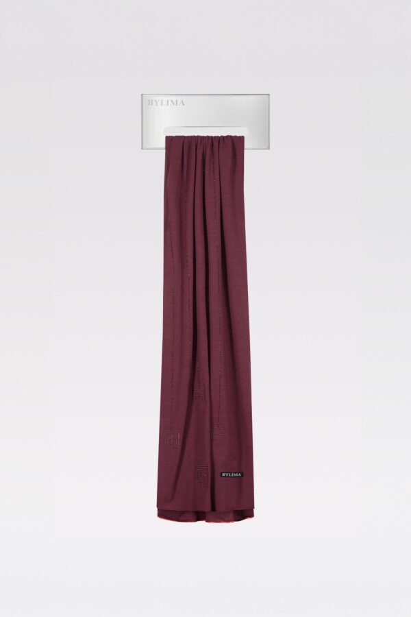 RICAMO SCARF 'BURGUNDY'