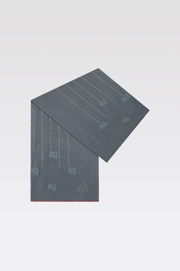 RICAMO SCARF ‘ICE BLUE’