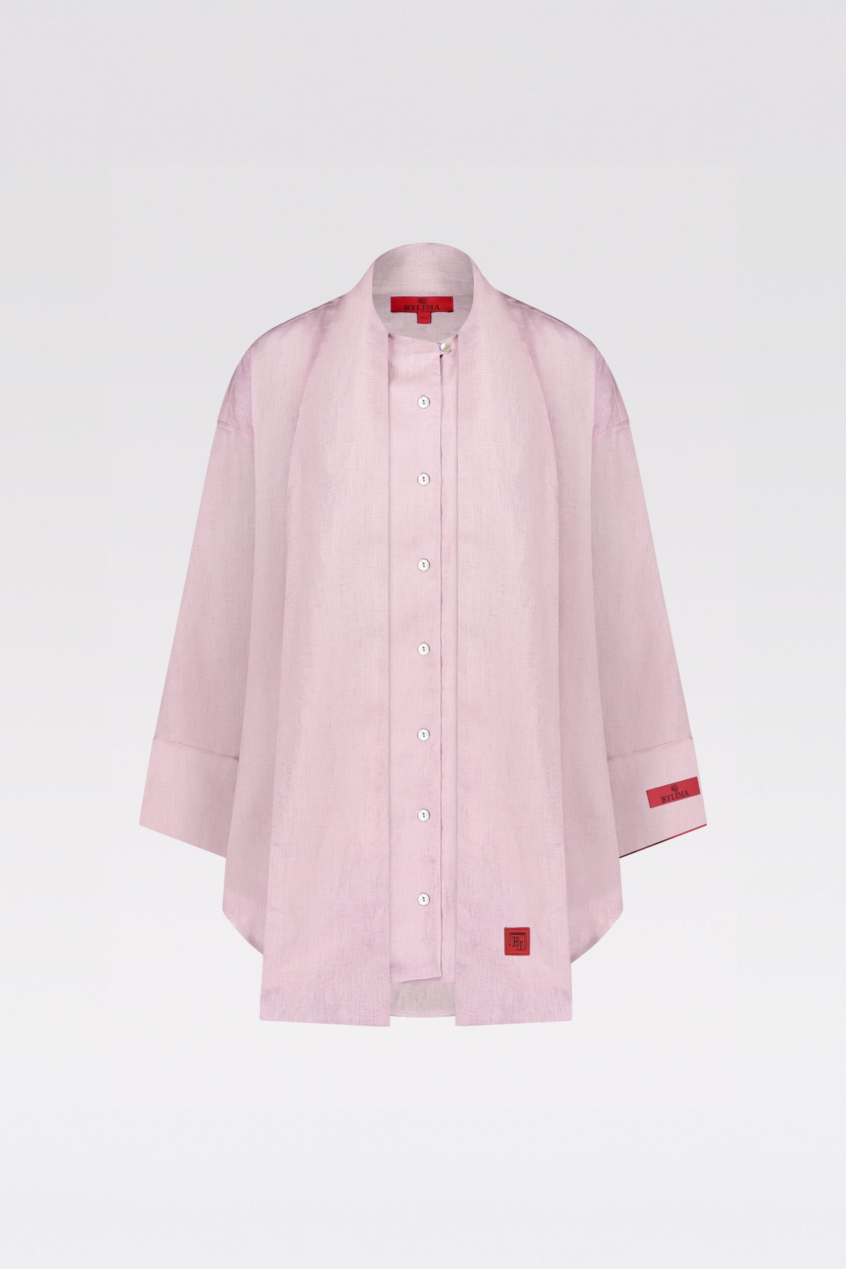 THE BYLIMA LINEN BLOUSE 'BABY PINK' - Image 2