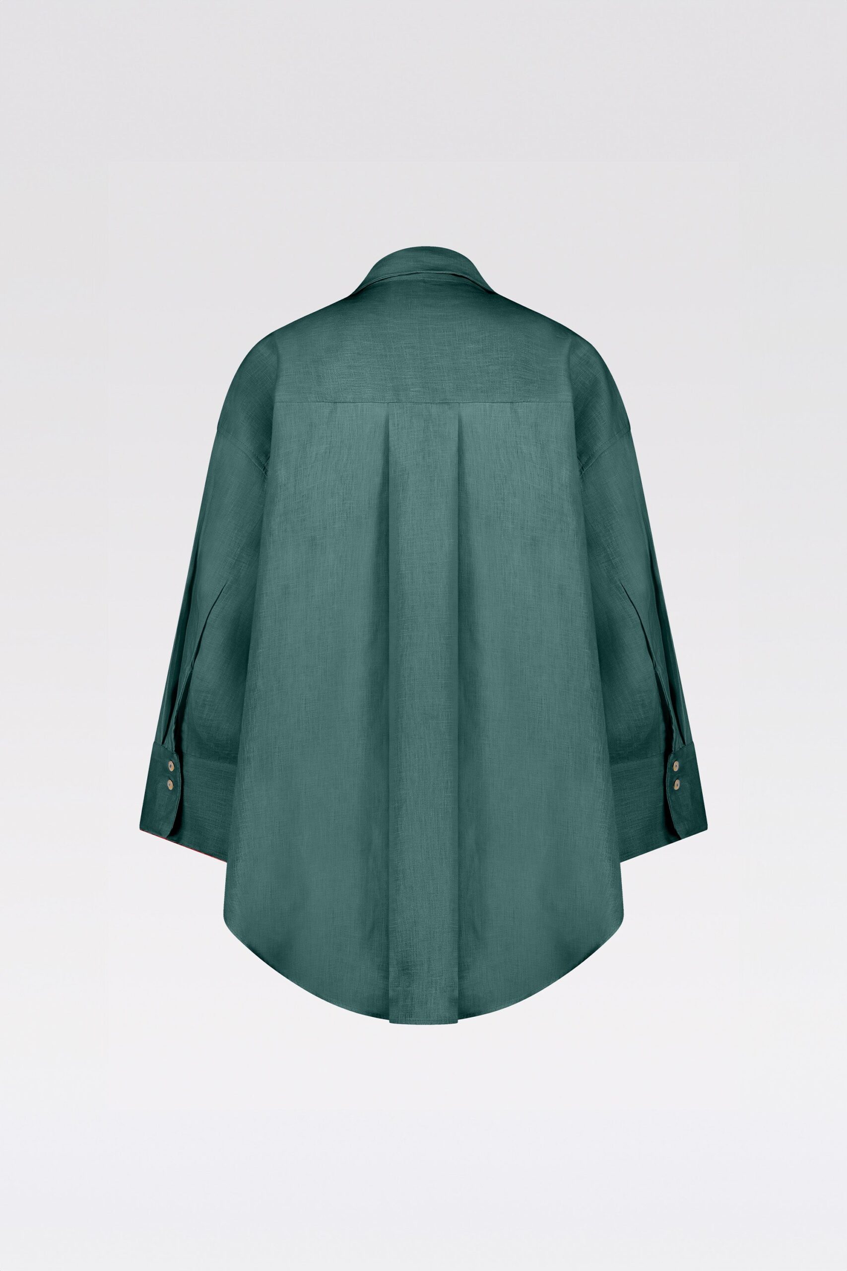 THE BYLIMA LINEN BLOUSE 'FOREST GREEN'
