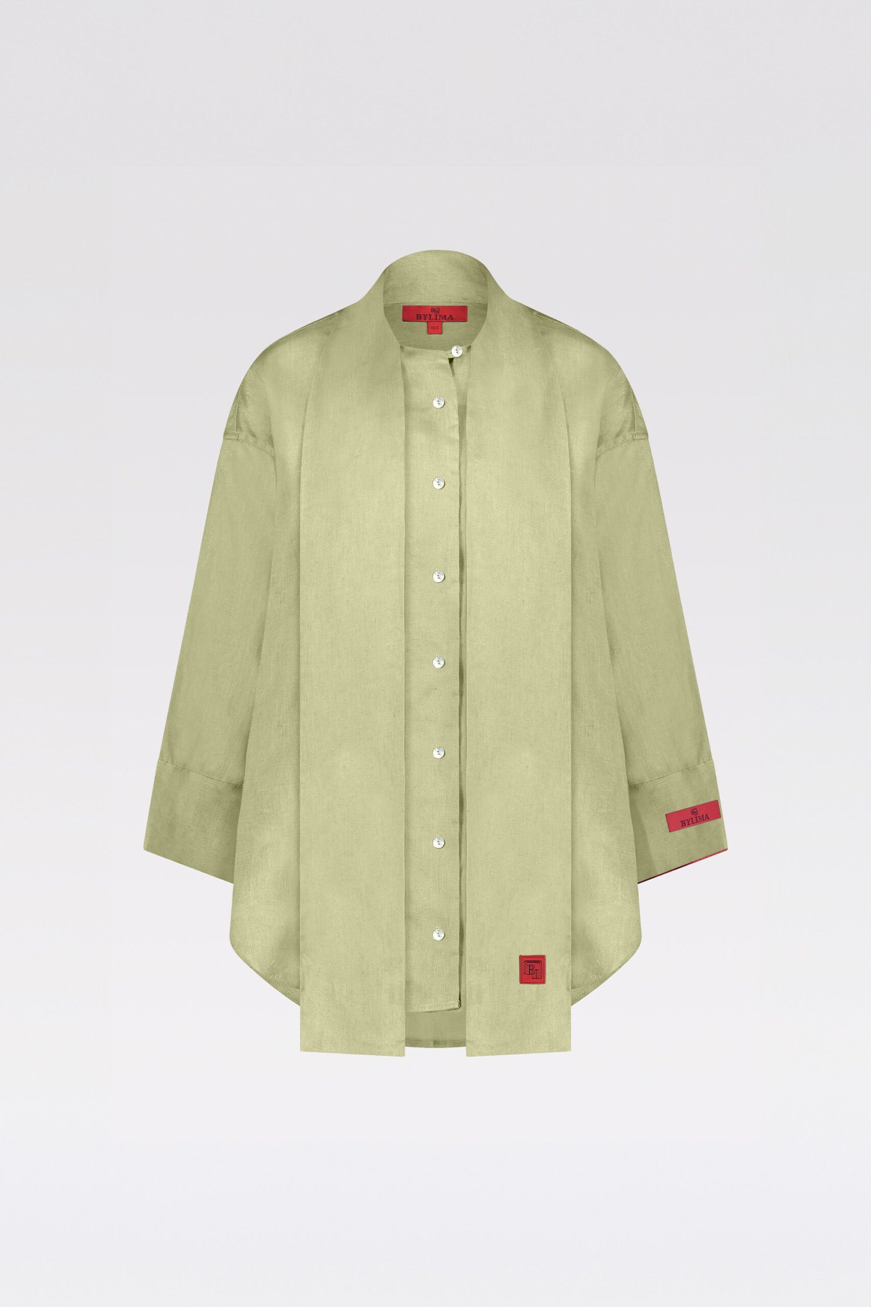 THE BYLIMA LINEN BLOUSE 'PISTACHIO' - Image 2