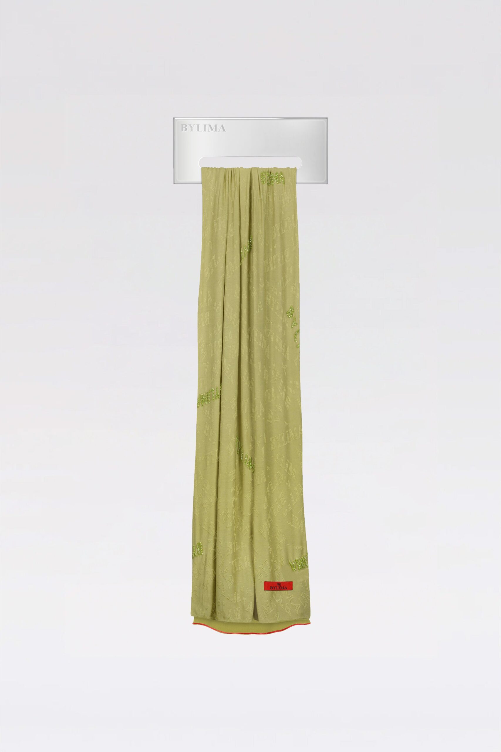 TYPOGRAPHY SCARF 'Lime green' - Image 4