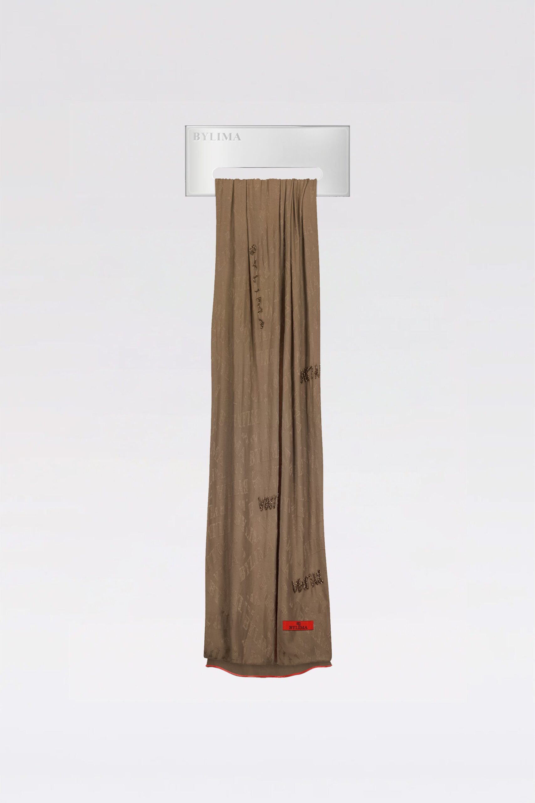 TYPOGRAPHY SCARF 'Mocca brown' - Image 3