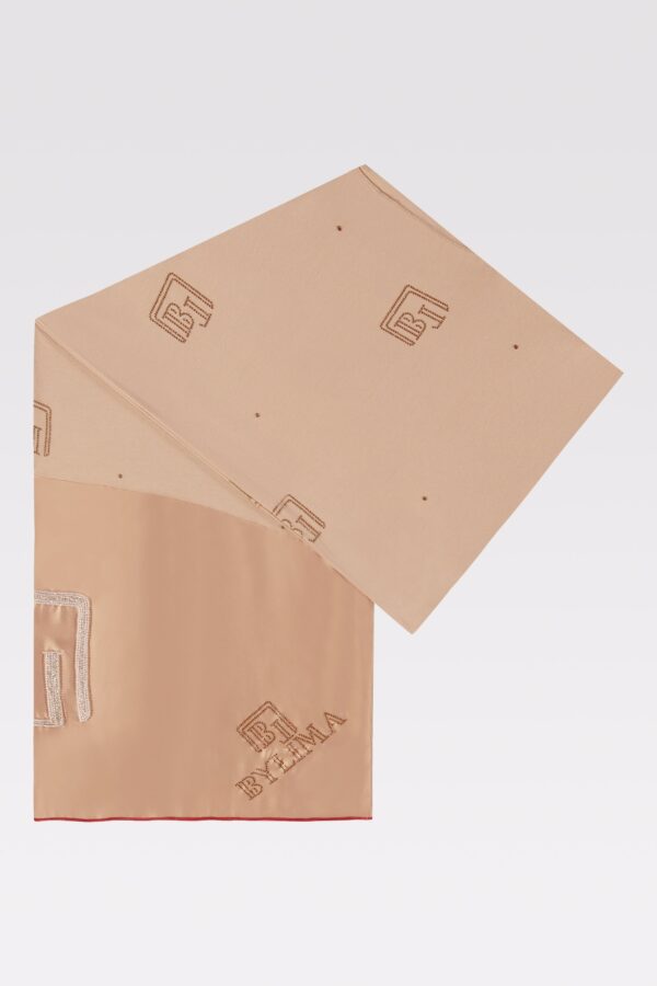 VVS SCARF 'BEIGE/ZILVER'